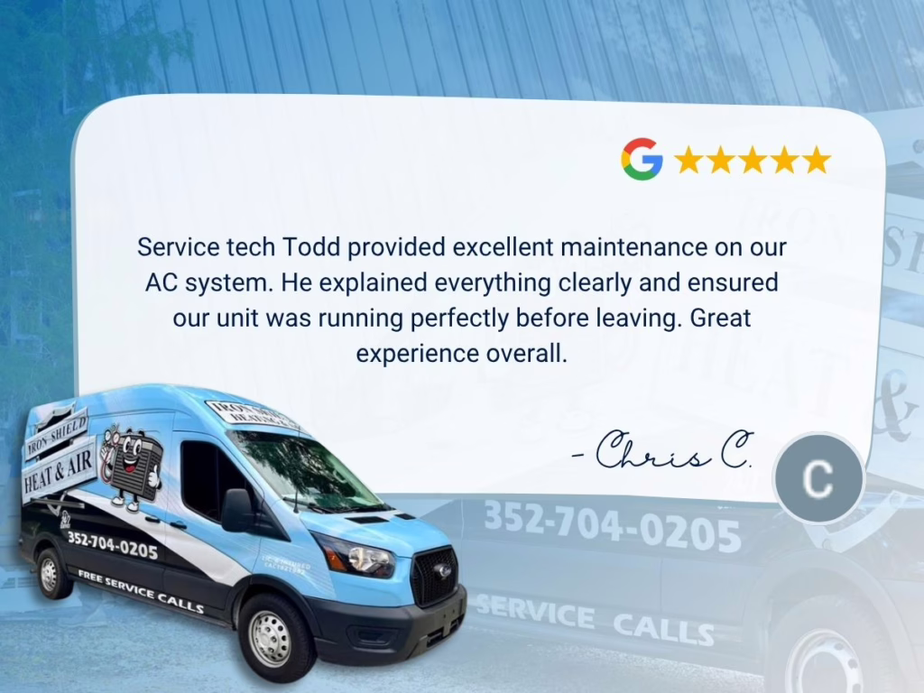 Service tech Todd provided excellent maintenance on our AC system. He explained everything clearly and ensured our unit was running perfectly before leaving. Great experience overall.